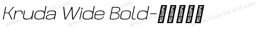 Kruda Wide Bold字体转换